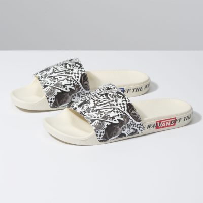 Vans Lady Vans Slide-On - Kadın Sandalet (Beyaz)